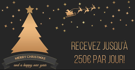 Recevez jusqu'à 250 € par jour sur LuckyGames.be