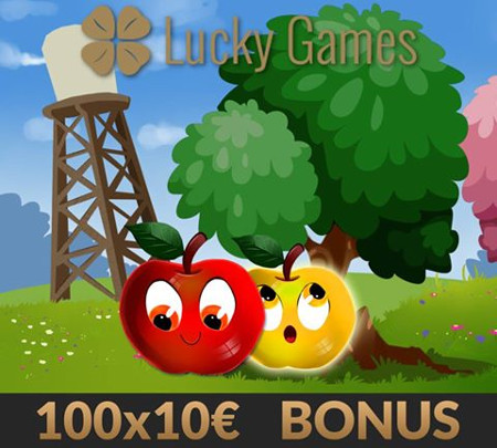 Lucky Apple : 100 bonus de 10 euros à gagner sur Luckygames.be