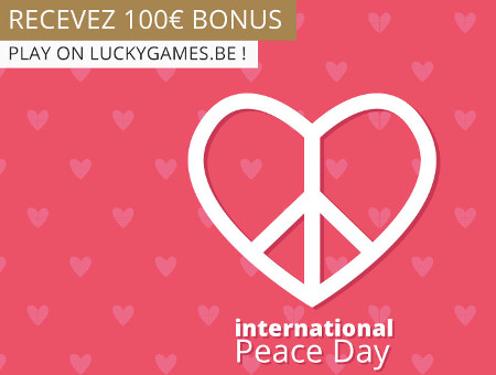 Journée internationale de la Paix : 55 % de bonus sur LuckyGames.be