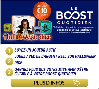 Magic Betting Casino : 50 % de gains suppl&eacute;mentaires sur Halloween Dice
