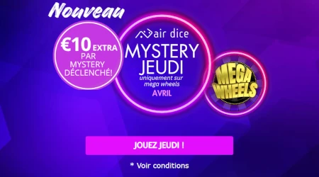 Mystery Jeudi sur Magic Betting Casino : 10 &euro; &agrave; d&eacute;crocher sur Mega Wheels