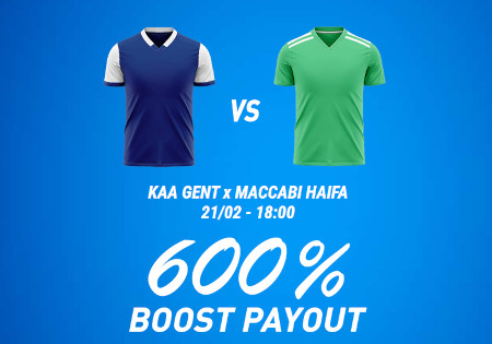 Gent x Maccabi Ha&iuml;fa&nbsp;: Recevez 600 % de cash en plus avec Magic Betting