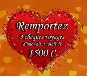 Tournois de la Saint-Valentin : 3 voyages pour 1.500 € à gagner au casino MagicWins.be