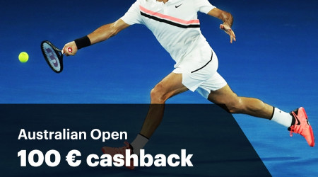 100 € de cashback en pariant sur l'Open d'Australie sur Napoleon Games