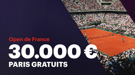 30.000 euros de freebet à gagner pendant l'Open de France