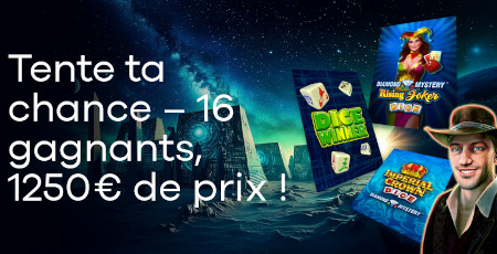 1.250 euros avec le tournoi stellaire du casino  Oria - Gagnez jusqu'à 350 euros