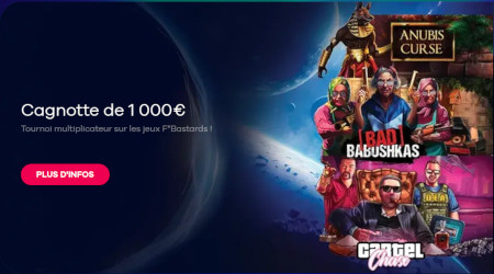 Tournoi F*Bastards du casino Oria, 1.000 euros à gagner