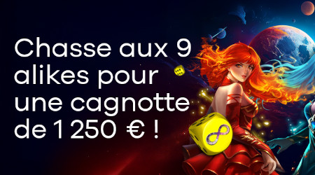 Chasse aux 9 alikes : Une cagnotte de 1.250 euros à gagner sur le casino Oria