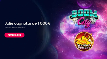Tournoi Saint Valentin de 1.000 € au casino Oria