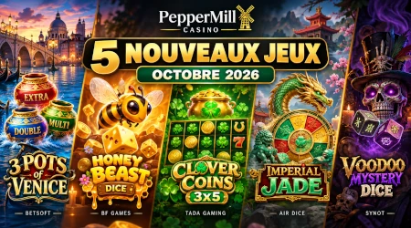 PepperMill Casino d&eacute;voile cinq nouveaux jeux pour octobre 2026