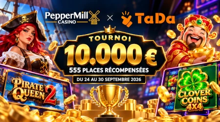 PepperMill et TaDa Gaming : 10.000 &euro; &agrave; gagner dans un nouveau tournoi