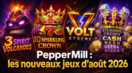 PepperMill d&eacute;voile quatre nouveaux jeux de casino pour ao&ucirc;t 2026