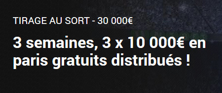 30.000 euros à gagner sur Unibet par tirage au sort