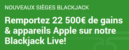 22.500 euros à gagner sur les tables de Live Casino d'Unibet