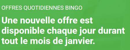Jackpot, Cashback, spinback : Une offre chaque jour au bingo d'Unibet en Janvier