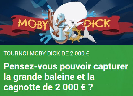 2.000 €, du bonus et des spins gratuits à gagner sur Moby Dick