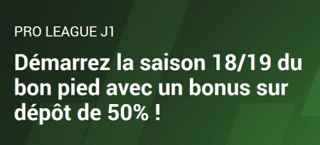 Gagnez un bonus 10 € pour la première journée de Jupiler Pro League