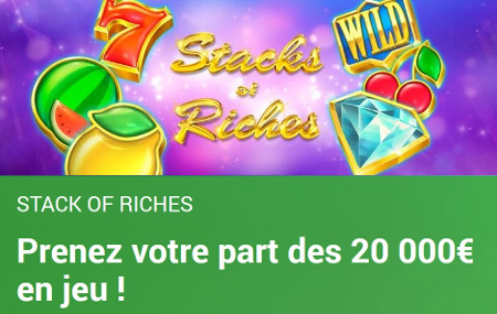 20.000 euros à se partager sur Stacks of Riches