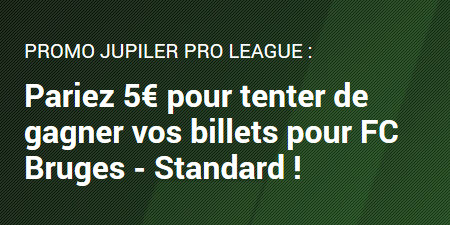 Gagnez deux tickets pour FC Bruges x Standard avec Unibet