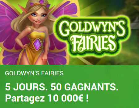 10.000 euros à se partager sur Goldwyn's Fairies