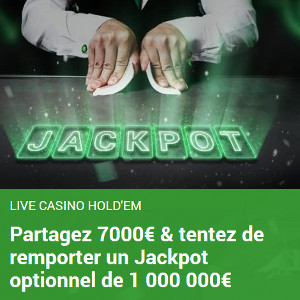 1.000.000 € à gagner au tournoi Live Casino Hold'em d'Unibet