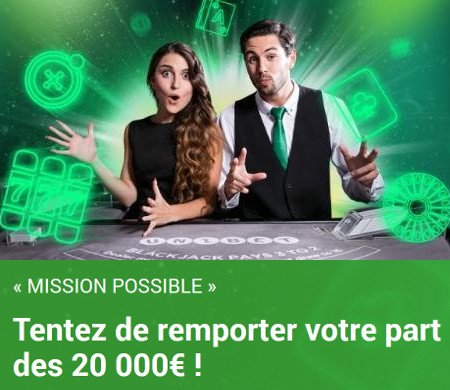 20.000 euros à se partager avec le tournoi Live Casino d'Unibet