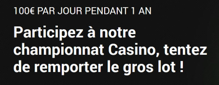 100 € de bonus quotidien pendant un an à gagner sur Unibet.be
