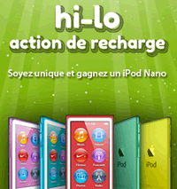 Hi-Lo action de recharge sur Win2Day - 2 ipod Nano a gagner par semaine