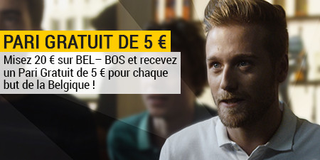 Belgique x Bosnie : Gagnez 5 € de paris gratuits pour chaque but des Diables rouges
