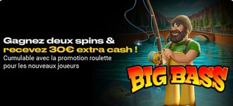 Big Bass : Gagnez 2 spins et empochez 30 euros en extra sur le  casino Bwin