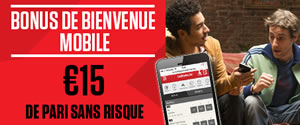 15 € sans rique offerts par Ladbrokes pour premier pari sur mobile